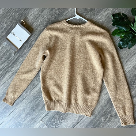 Polo Ralph Lauren super soft 100% lambs wool neutral toned v-neck sweater Size S - Picture 9 of 12
